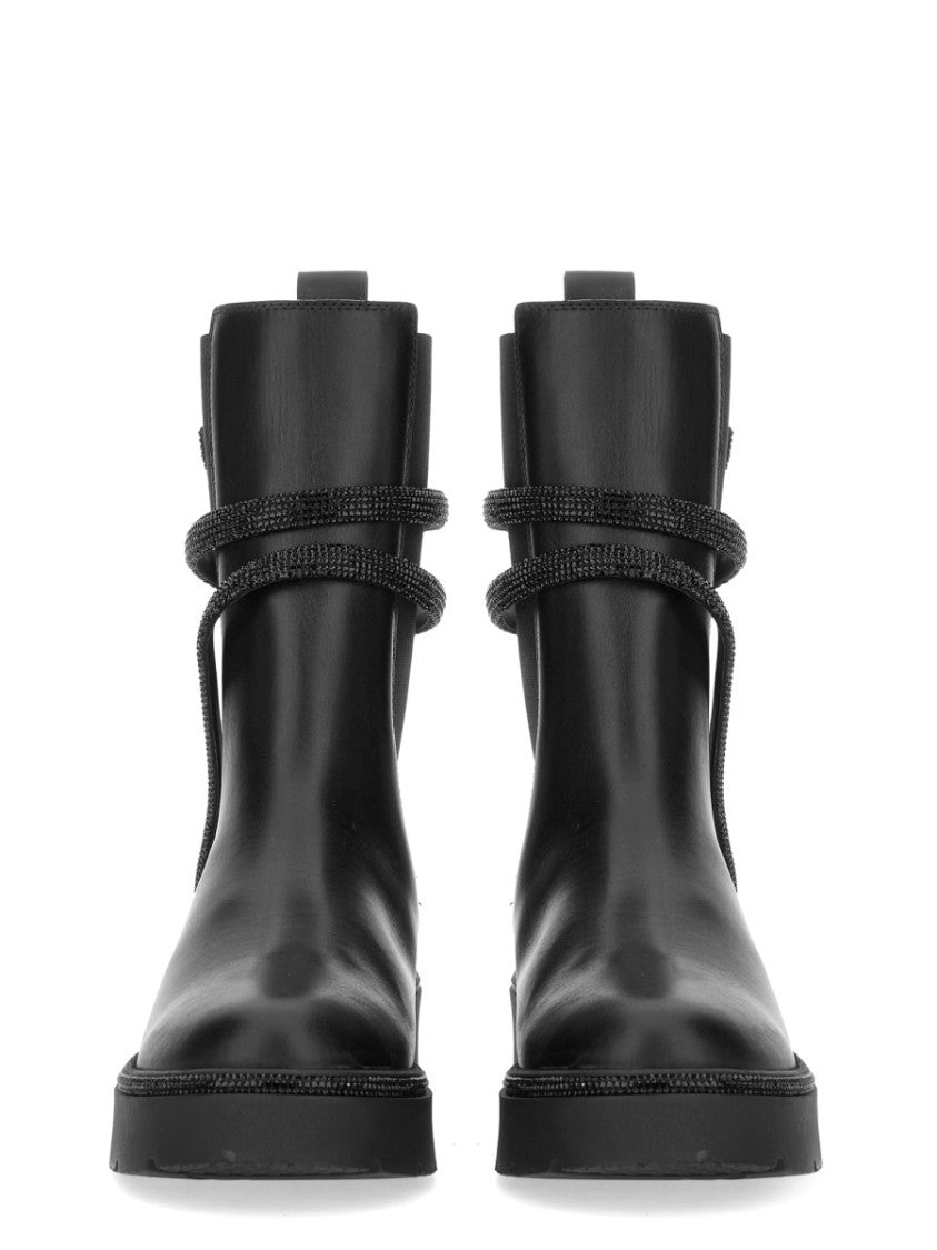 René Caovilla "Biker Cleo Combat" Boot