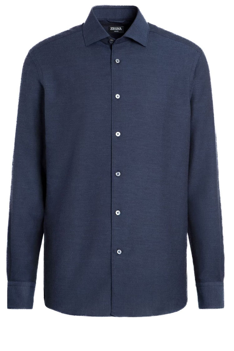 Zegna Cashco Cotton And Cashmere Shirt