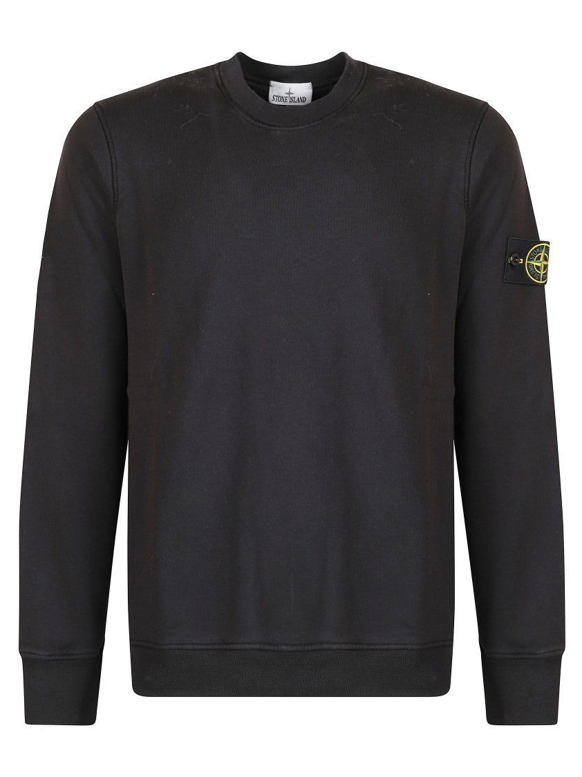 Stone Island Classic Crew Neck Sweater With Logo Patch Accents
