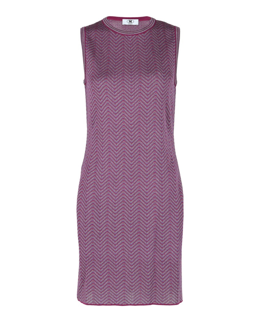 M Missoni Sleeveless Zigzag Pattern Shift Dress