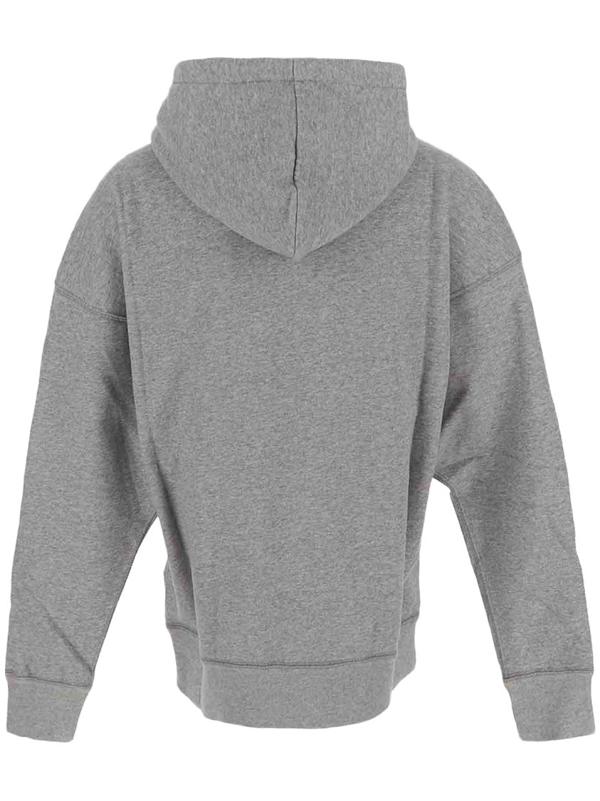 Isabel Marant Relaxed Fit Grey Hoodie With Kangaroo Pocket