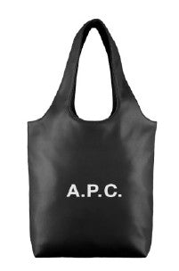 A.P.C. Black Faux Leather Tote