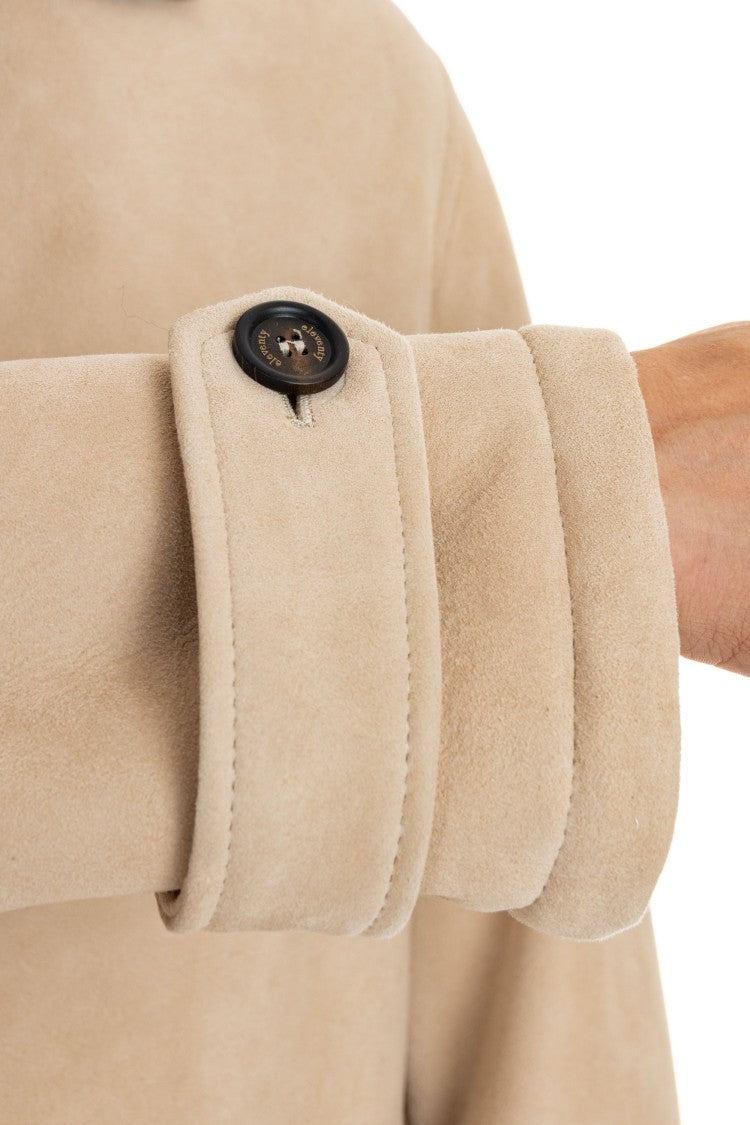 Eleventy Shearling Coat With Detachable Hood