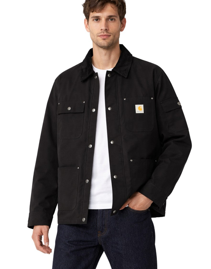 Carhartt Wip Blue Destroy Wash Splatter Denim Og Michigan Coat