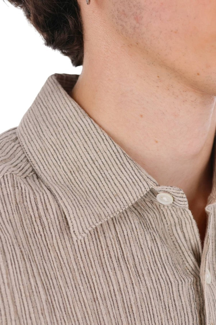 Portuguese Flannel Half-Sleeve Cotton-Linen Shirt