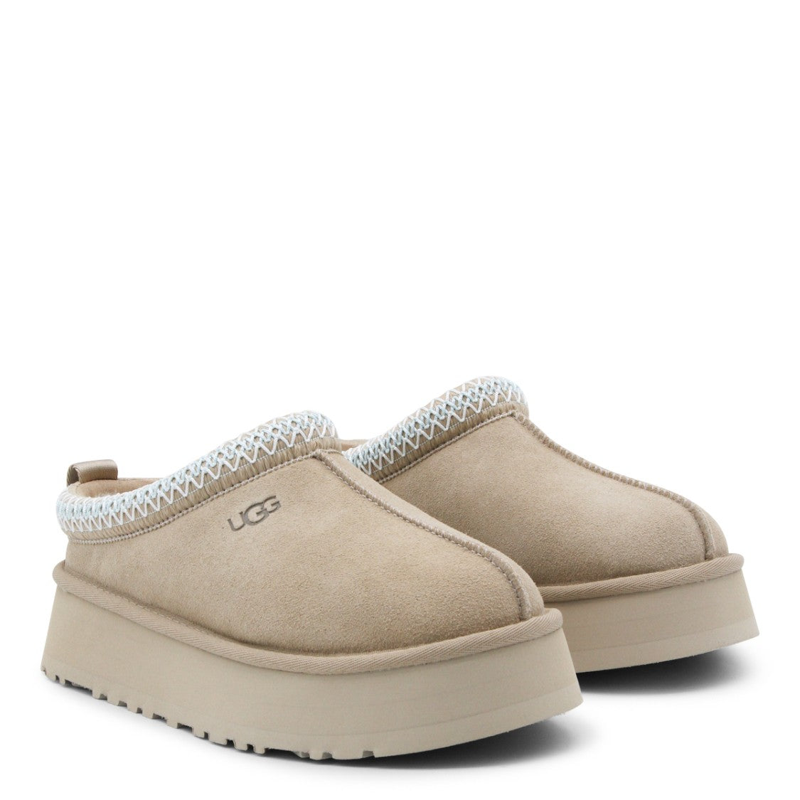 Ugg Slip-On Flat Shoes With Decorative Zigzag Stitch