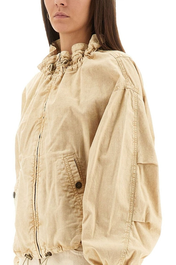 Isabel Marant Cropped Jacket With Gathered Collar