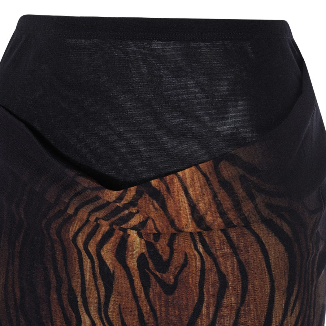 Jean Paul Gaultier High-Waisted Midi Skirt With Wood Grain Pattern