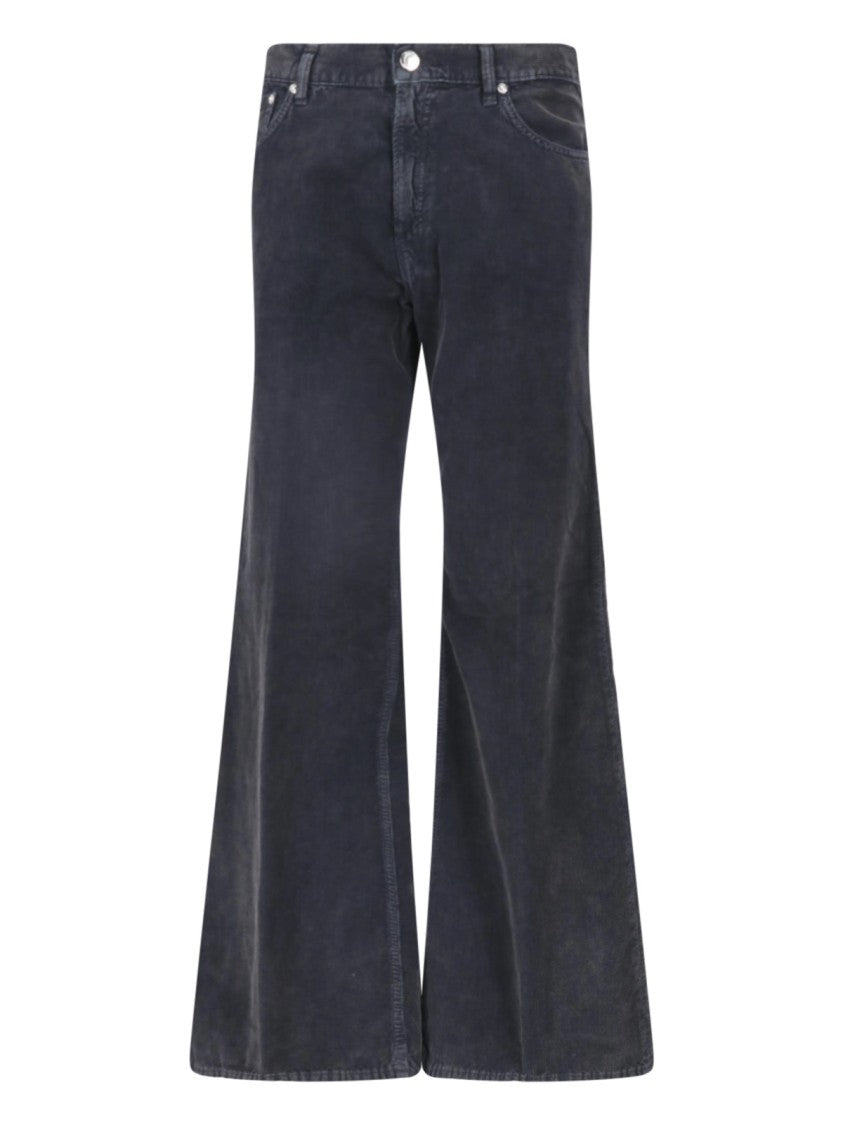 Haikure Black Clara Velvet Pier Wide-Leg Pants