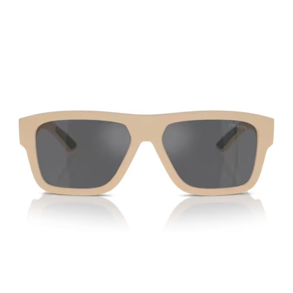 Prada Linea Rossa Ps 04Zs Rectangular Beige Nylon Fiber Sunglasses