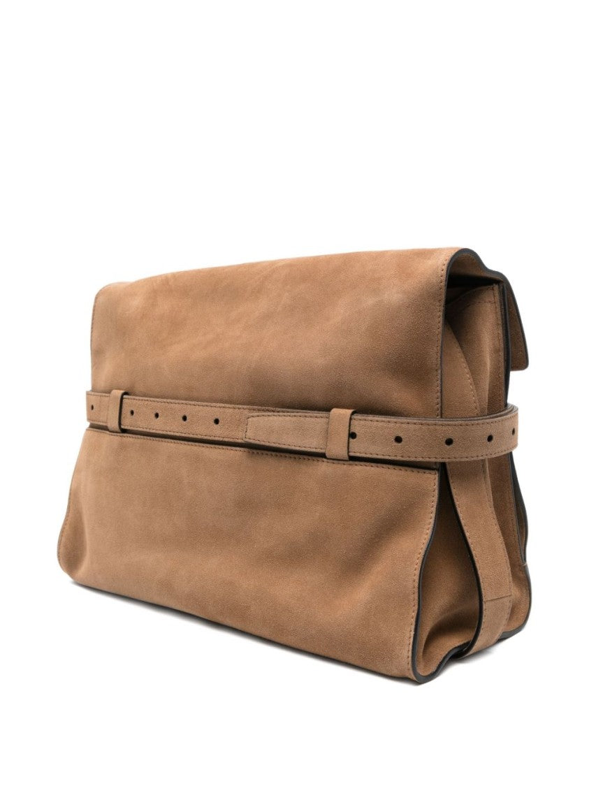 Moschino Rectangular Soft-Structured Suede-Like Moschino Bag
