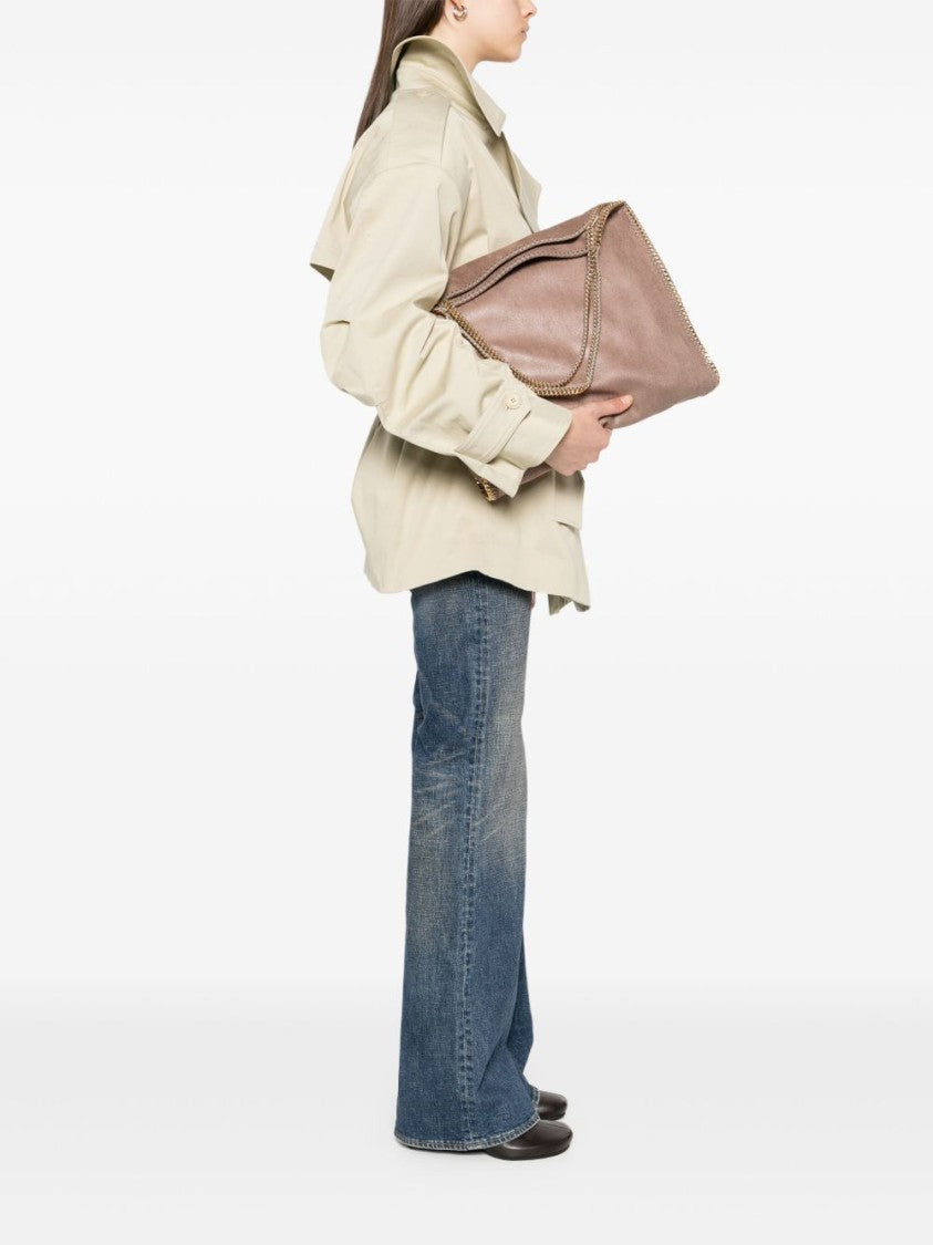 Stella Mccartney Foldable Top Shoulder Bag With Chain Handles