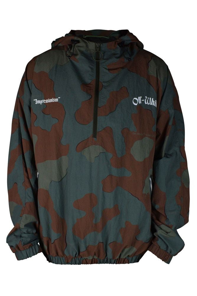 Off-White Military-Inspired Camouflage Sweatshirt With Graphic Design