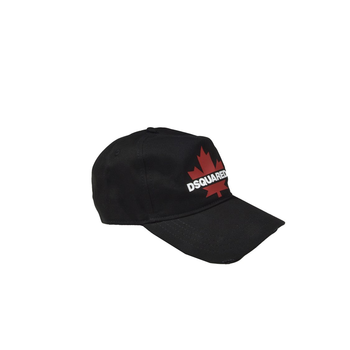Dsquared2 Black Cotton Canadian Leaf Cap
