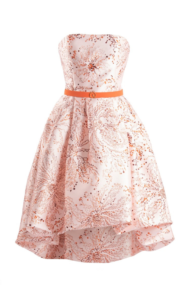 Saiid Kobeisy Mikado Strapless Dress With High-Low Skirt And Dotted Print