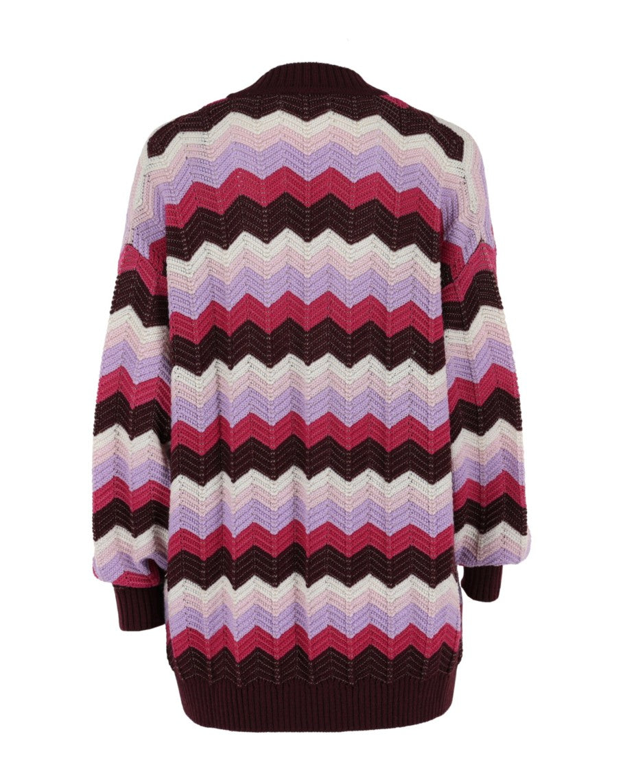 M Missoni Oversized V-Neck Zigzag Sweater