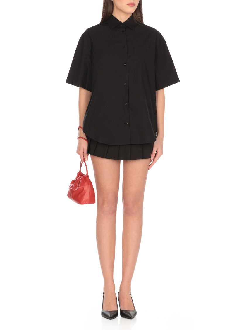 Msgm Black Cotton Shorts