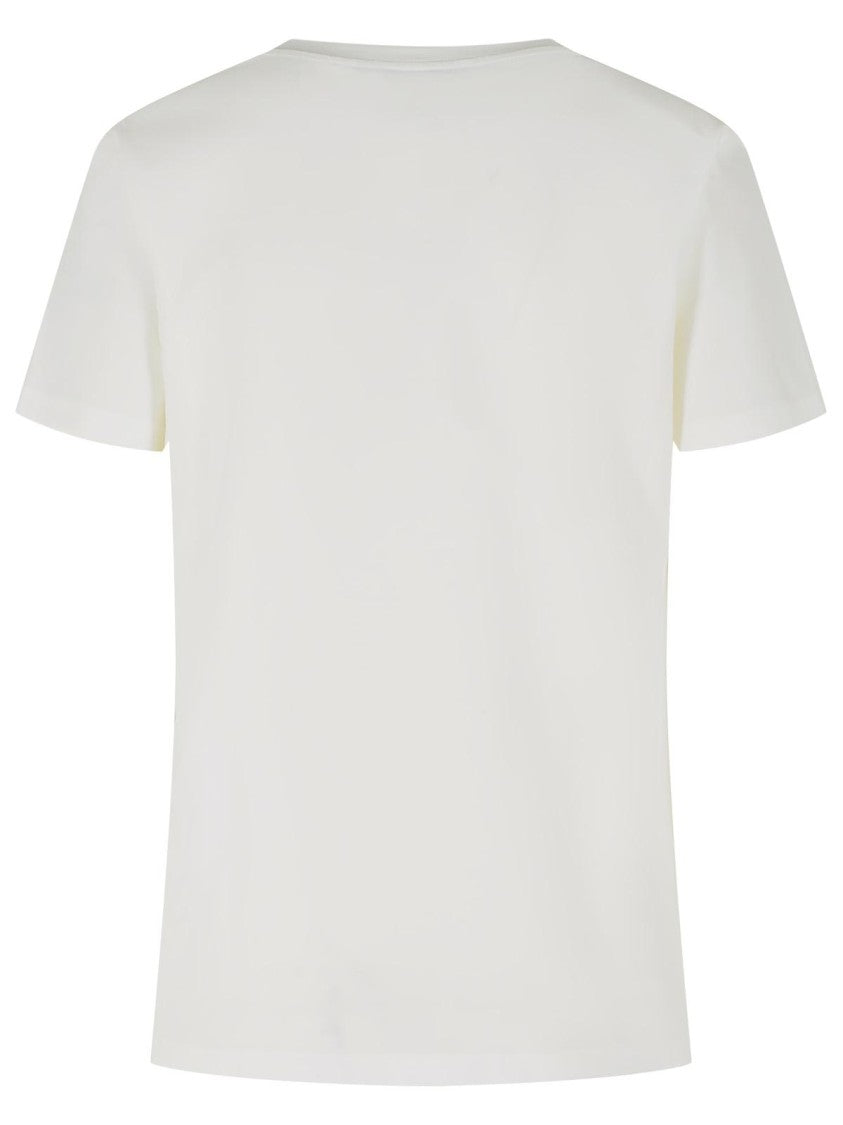 Max Mara White Panfilo Logo-Print Cotton T-Shirt