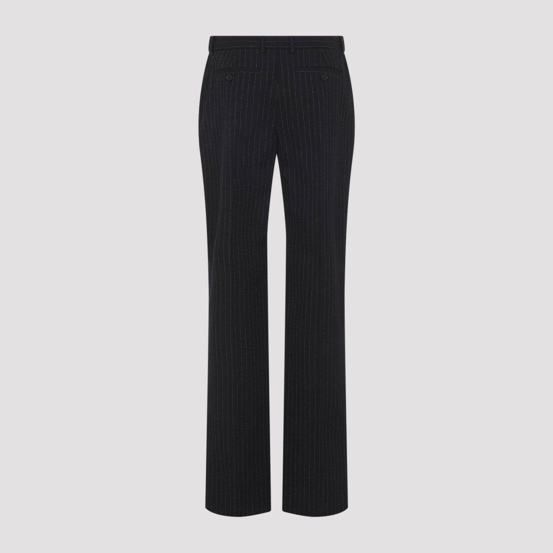 Alexander Mcqueen Tailored Black Trousers With Subtle Pinstripe
