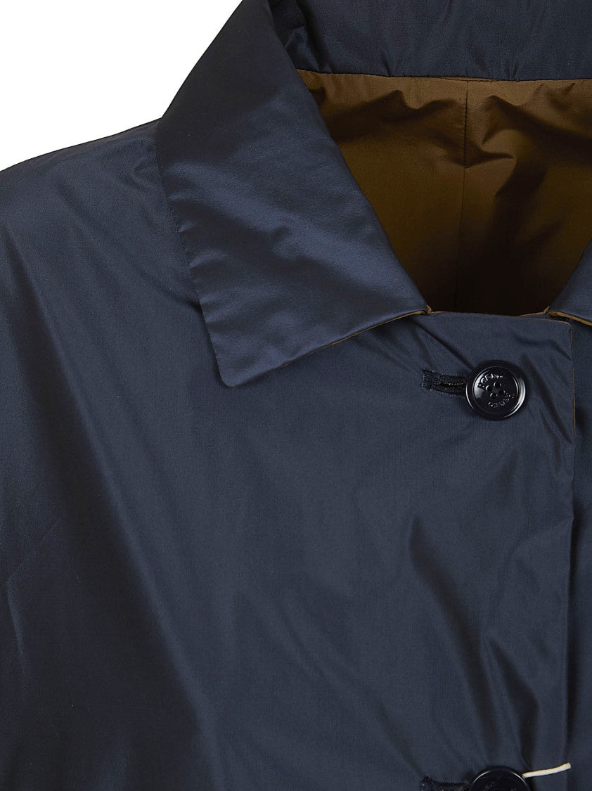 Herno Reversible Blue Polyester Jacket With Design