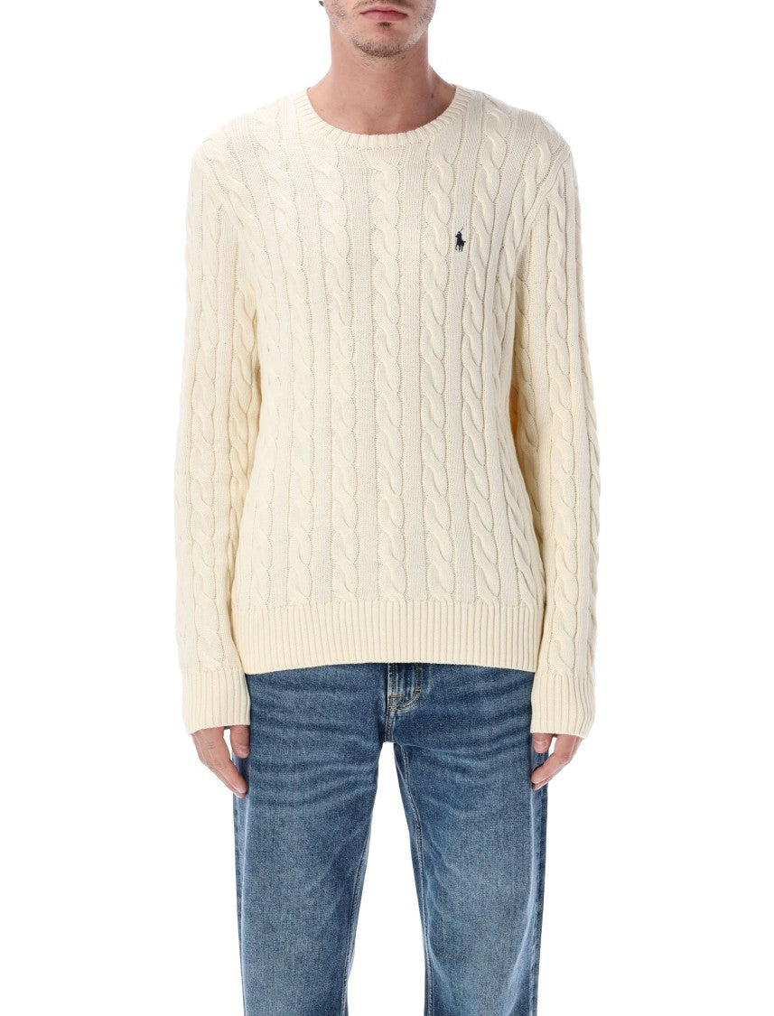 Polo Ralph Lauren Cable-Knit Sweater With Iconic Embroidery
