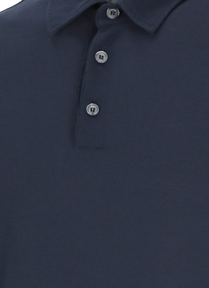 Zanone Blue Ml Polo Shirt
