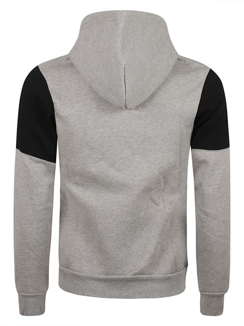 Balenciaga Zip-Up Hoodie With Panel Design And Logo