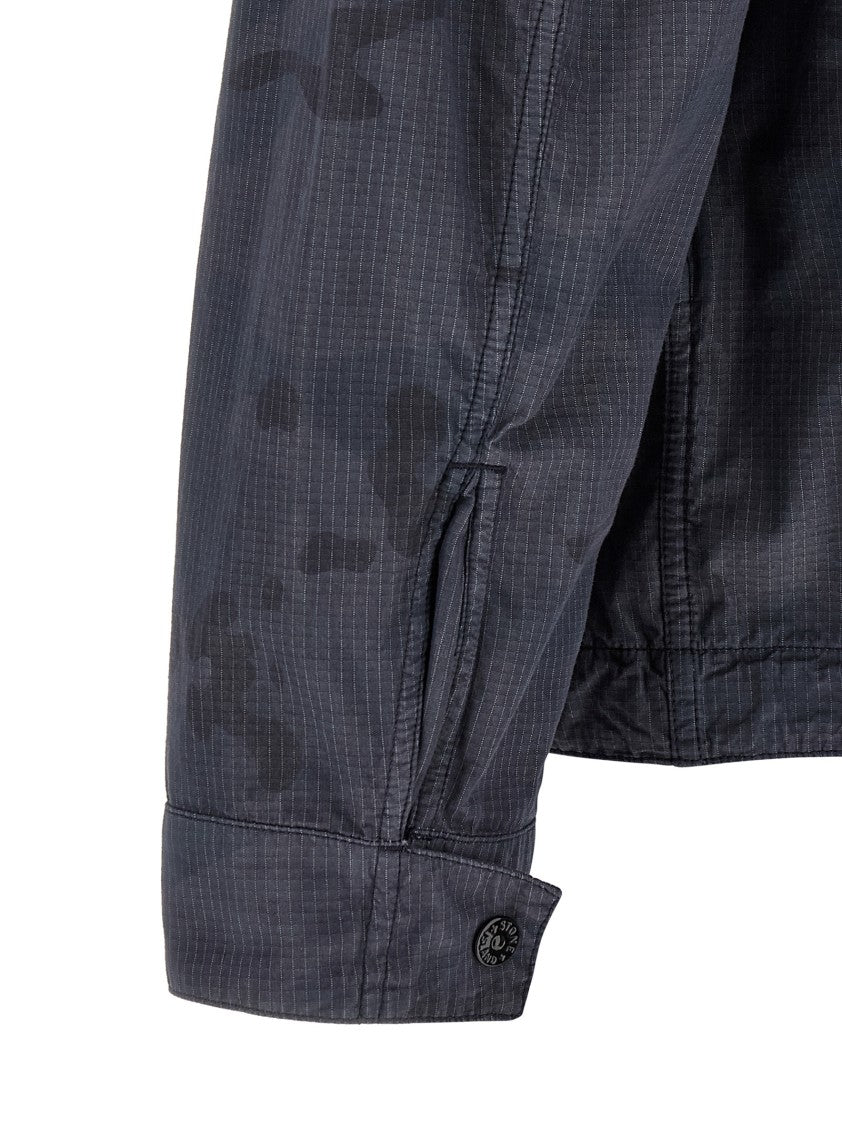 Stone Island Multi-Pocket Camouflage Utility Jacket In Ripstop Nylon