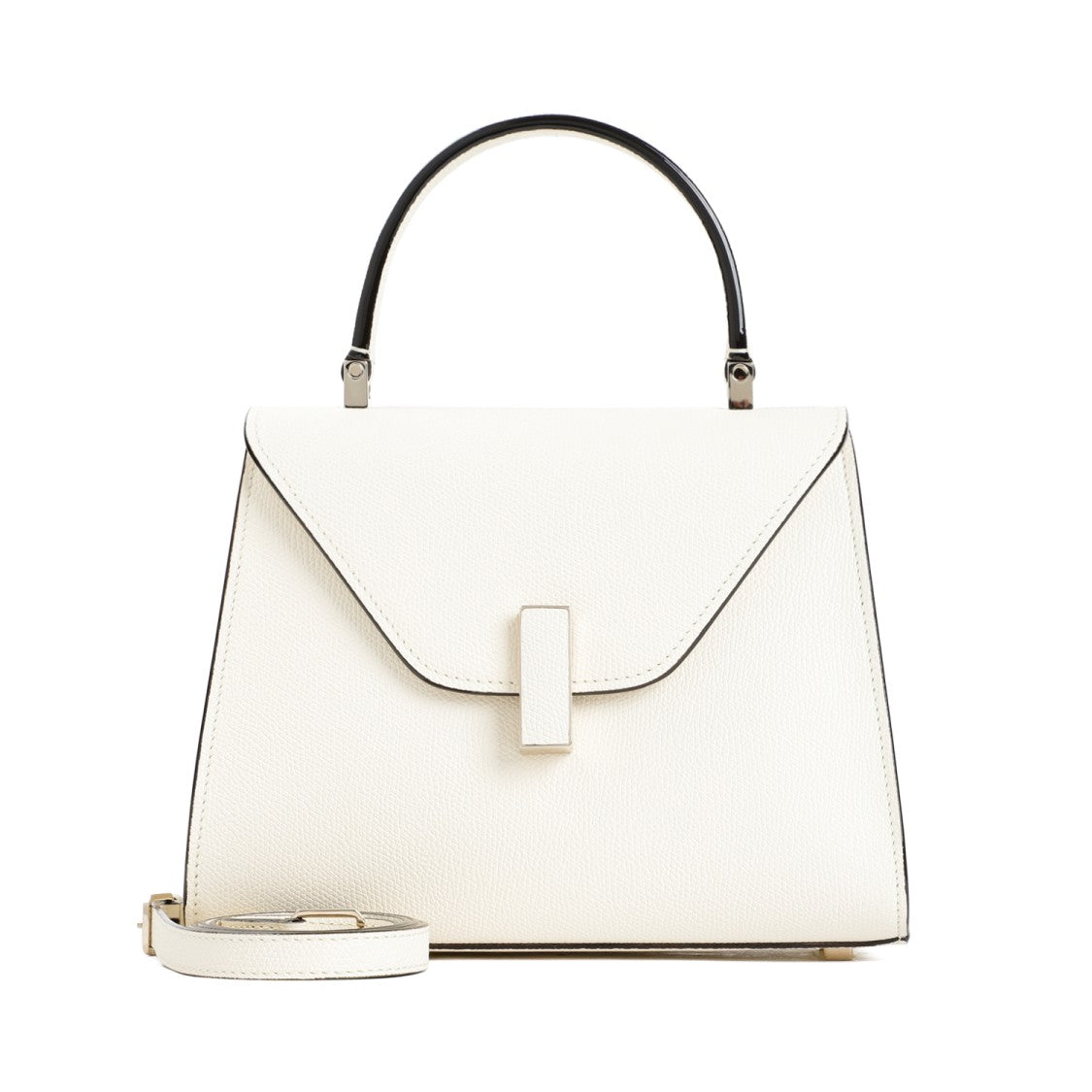Valextra White Iside Top Handle Mini Bag