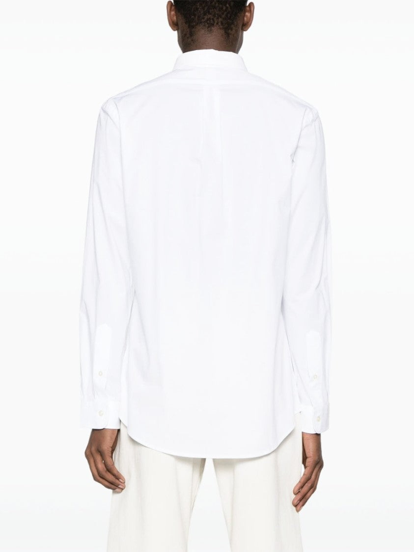 Polo Ralph Lauren Long Sleeve Sport Shirt With Button-Down Collar And Logo Detail