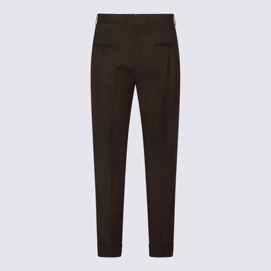 Gta Il Pantalone Tailored Brown Trousers With Subtle Pleats And Polished Cuffs