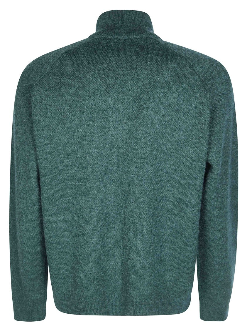 Hiking Patrol Essence High Collar Zipper Mohair-Blend Top