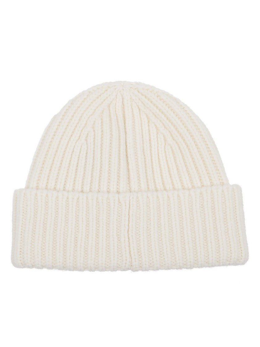 Golden Goose Knit Wool Beanie With Ribbed Texture