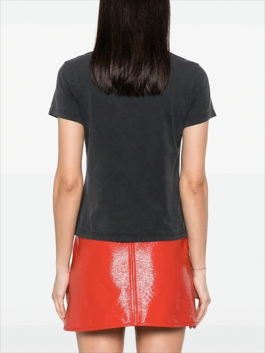 Courrèges Fitted Short-Sleeved T-Shirt With Subtle Embroidery