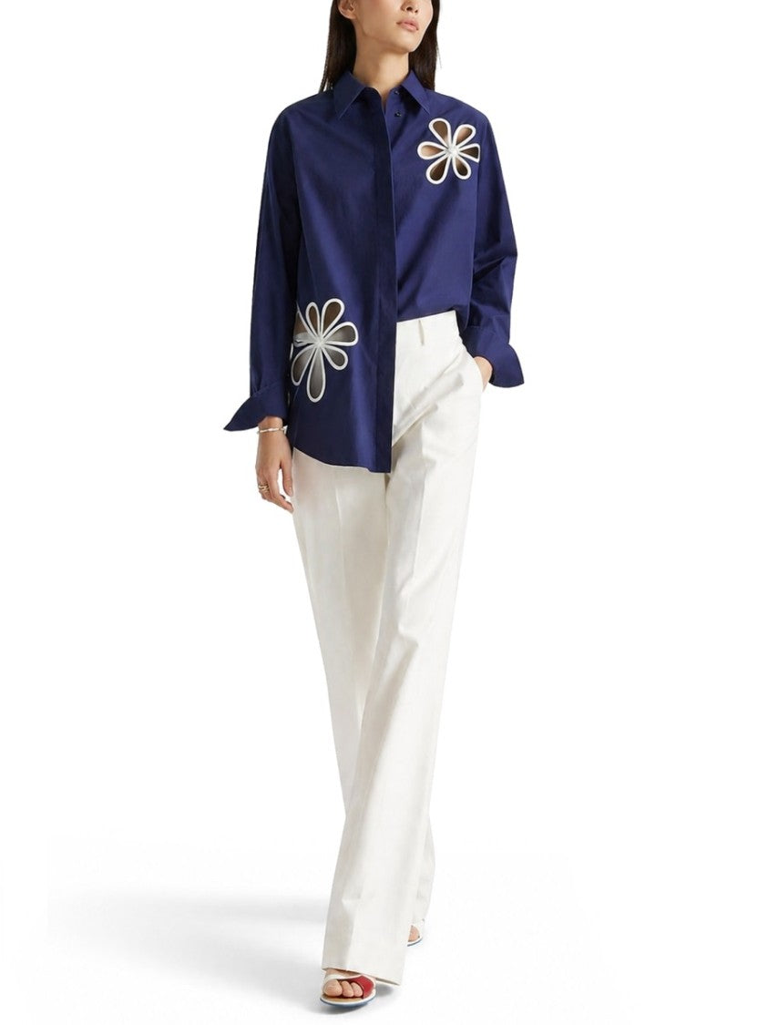 Fendi Straight-Leg Cotton Pants With Drawstring Waist And Relaxed Fit