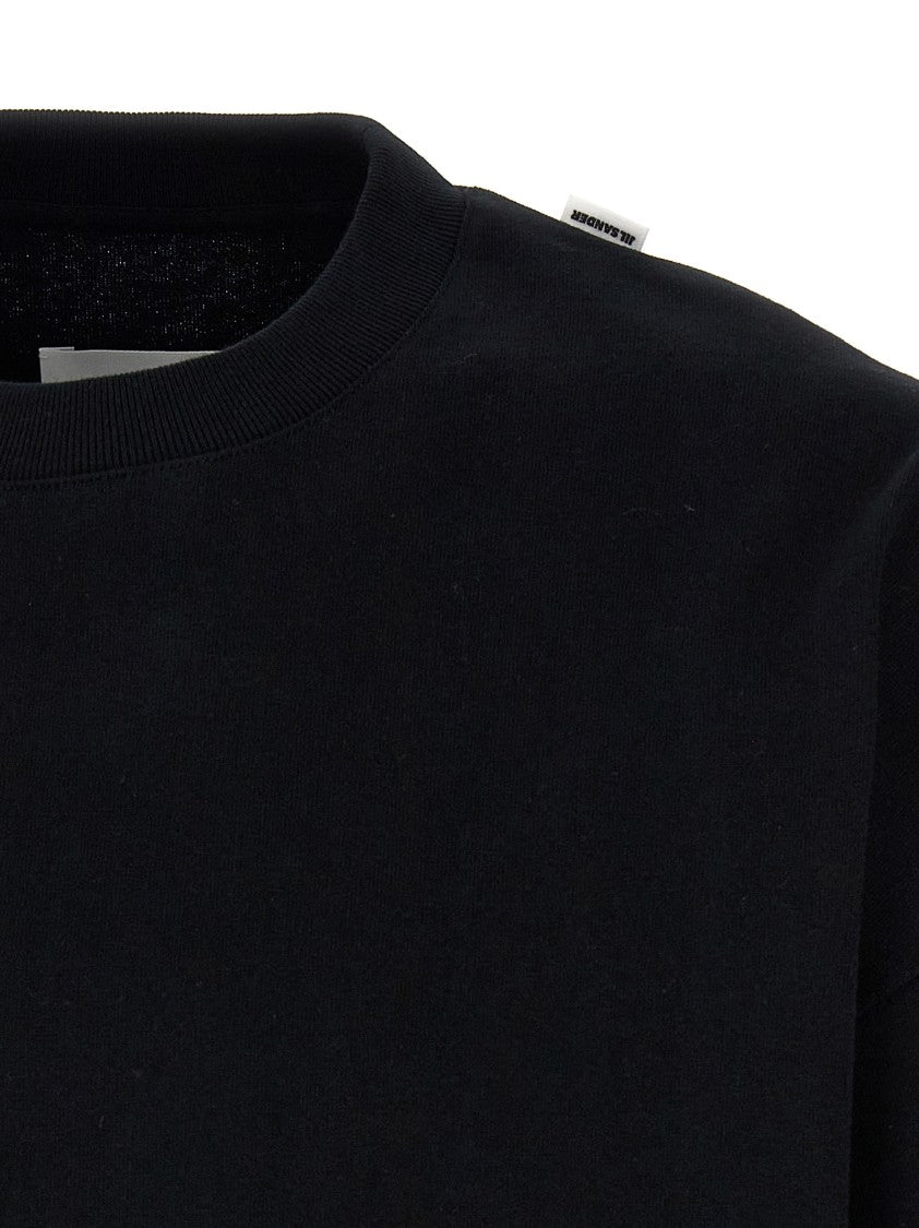 Jil Sander Comfort Fit Black Crewneck T-Shirt