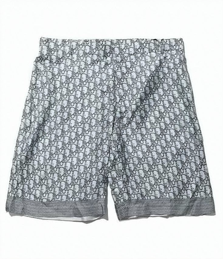 Christian Dior Monogram Pattern Silk Shorts With Tailored Fit