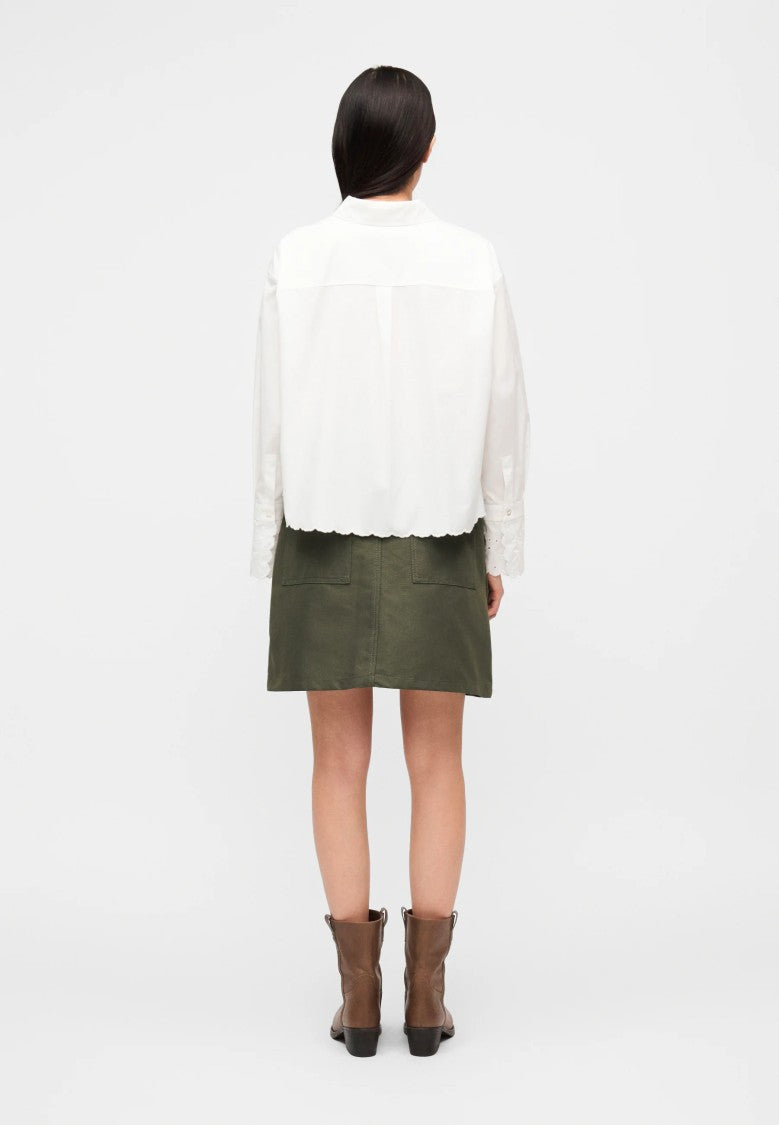 Max Mara Ivory White Cotton Blend Shirt