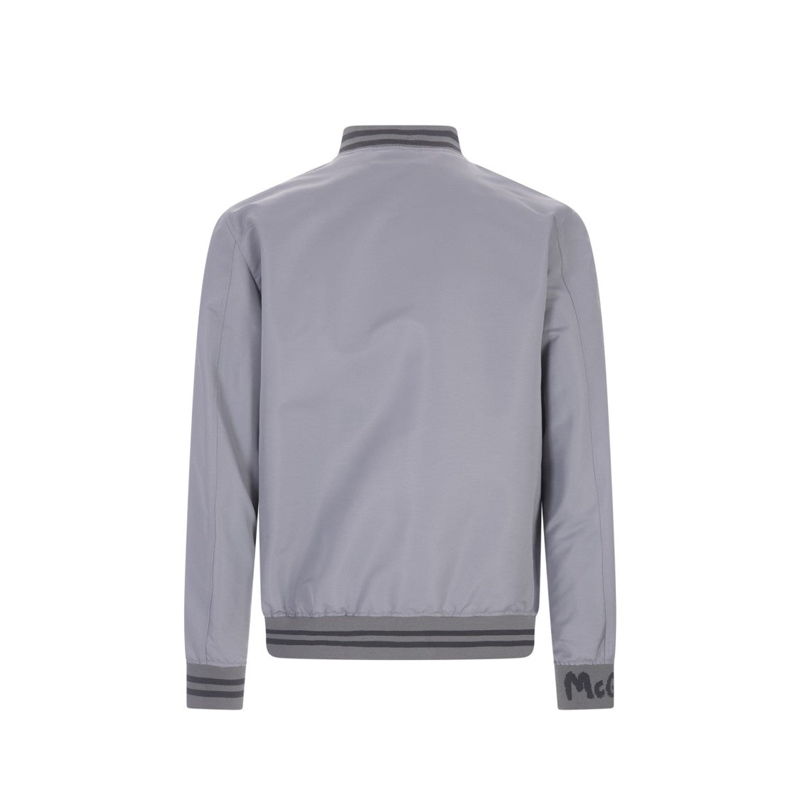 Alexander Mcqueen Grey Bomber Jacket