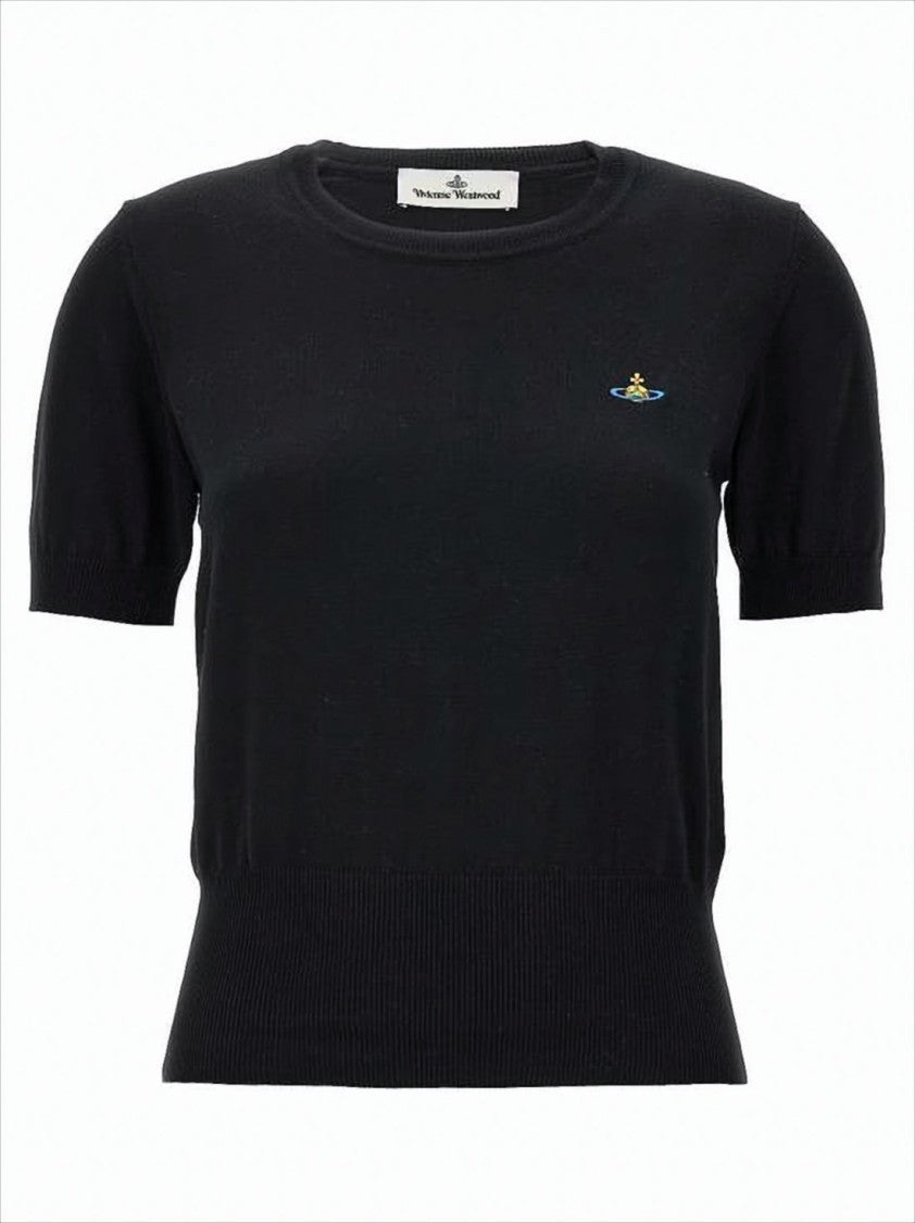 Vivienne Westwood Fitted Short-Sleeved Cotton Top With Ribbed Hem