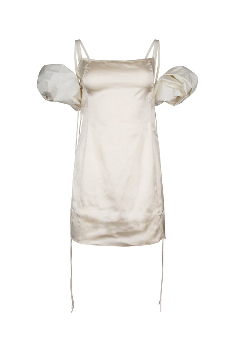 Jacquemus Spaghetti Strap Dress With Puff Sleeves