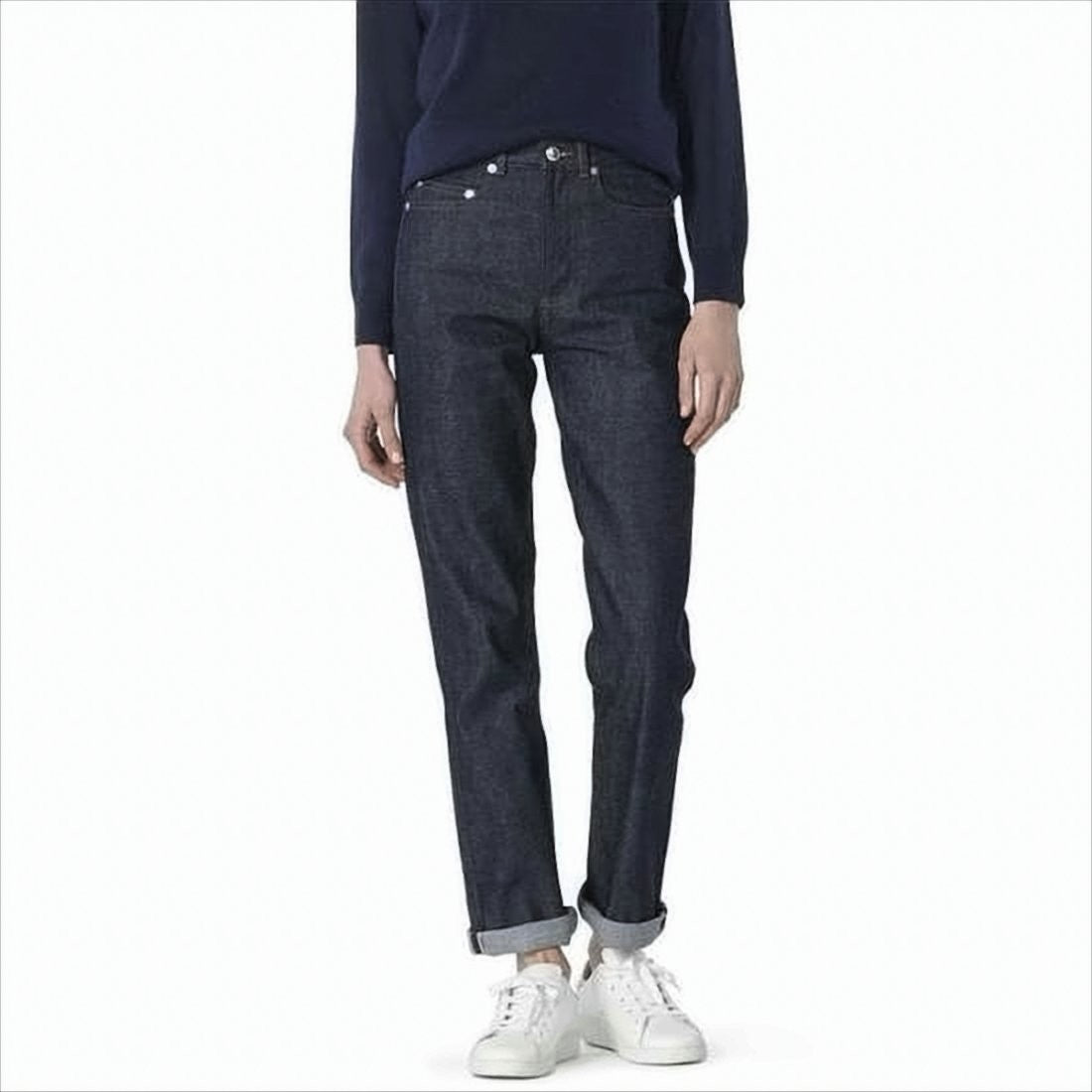 A.P.C. Straight-Leg Denim Pants With High Waist