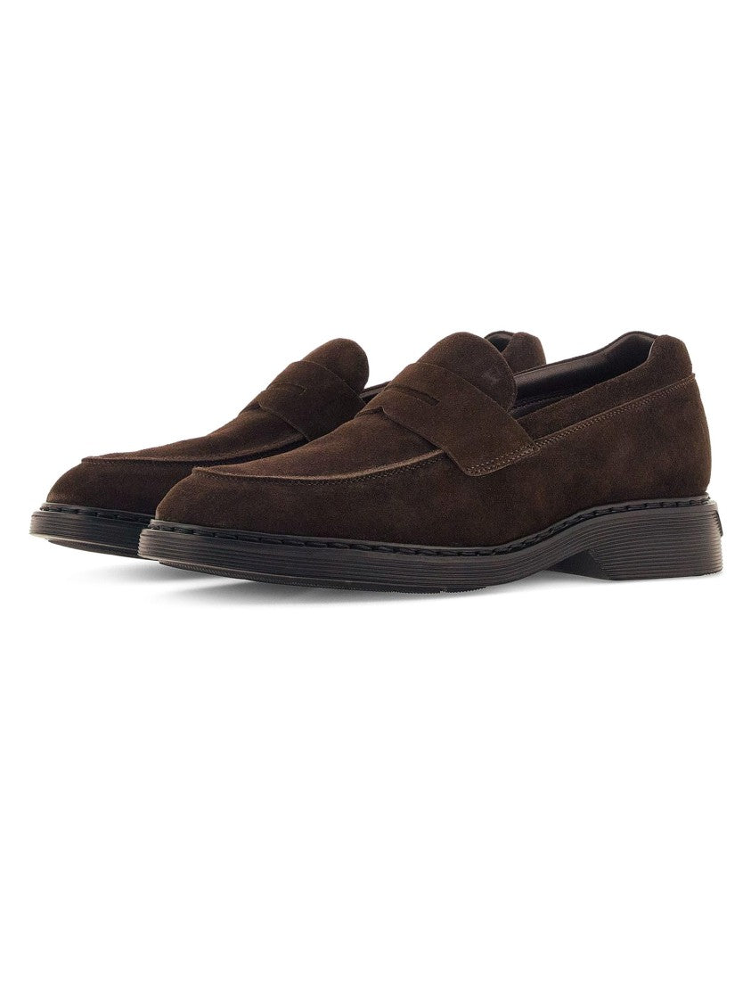 Hogan Suede Moccasin Loafers