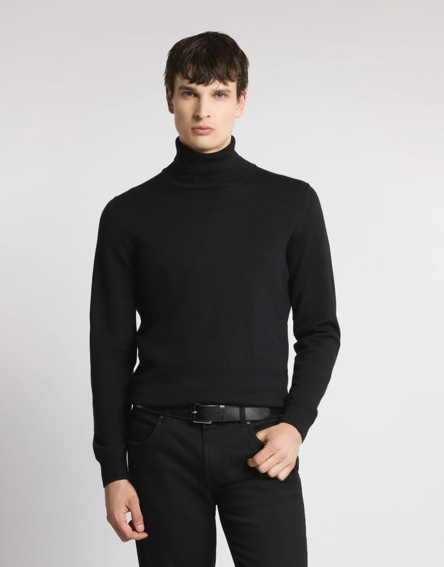 Fay Turtleneck Sweater In Fine Knit Wool