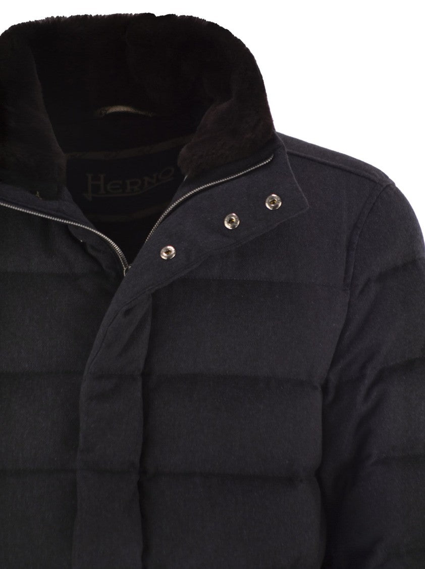 Herno Down Jacket With Fur Collar