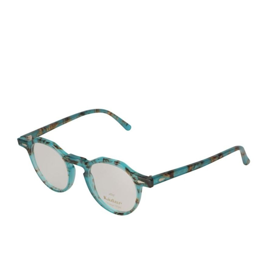 Kador Turquoise Justin Translucent Round Eyeglasses