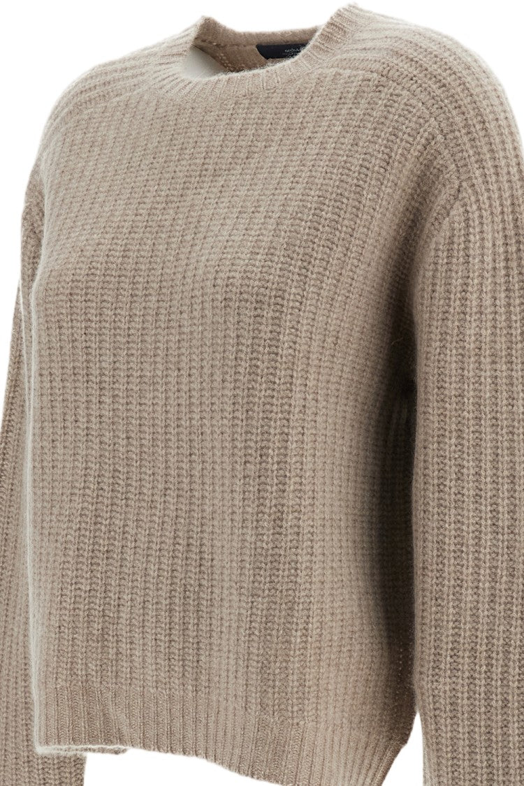 Arch4 Beige Melange Nisha Boxy Cashmere Crewneck Sweater