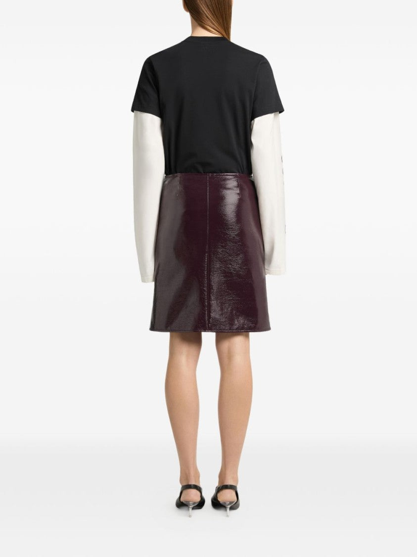 Courrèges Black Boxy Fit Cropped Logo T-Shirt