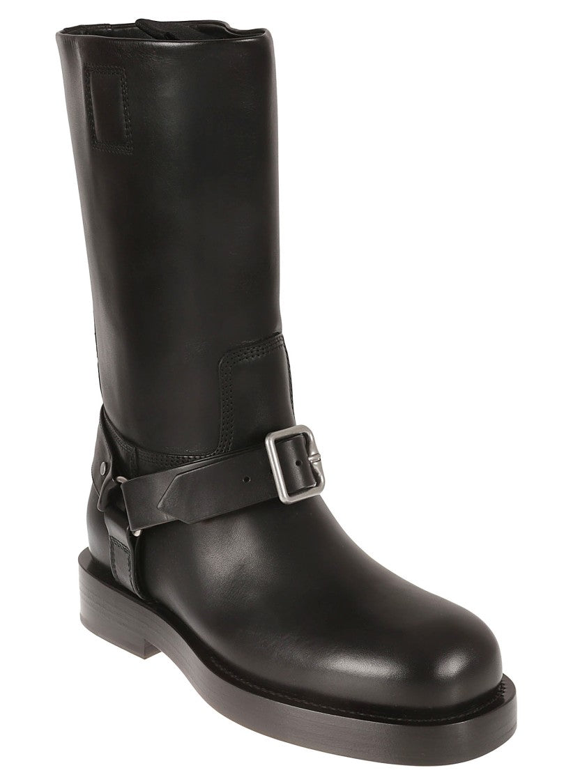 Burberry Tall Shaft Calf Grain Leather Boots