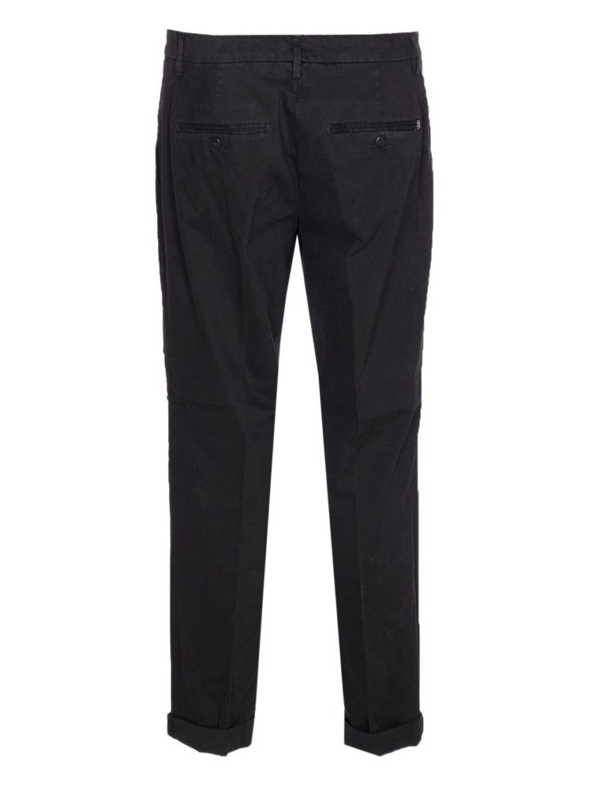 Dondup Classic Black Cotton Jeans With Functional Pockets